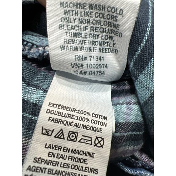 VTG L.L. Bean Original Fit/Relaxed Mom Jeans Blue Flannel Lined Plaid Size 14P - Picture 13 of 16